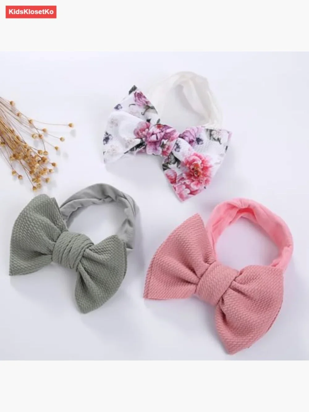 Oversized Nylon Headbands for Baby Girls Toddlers Kids Newborn Hair Bows